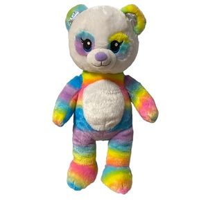 Build A Bear Panda Plush Rainbow Friends Stuffed Animal Glitter Embroidered Eyes